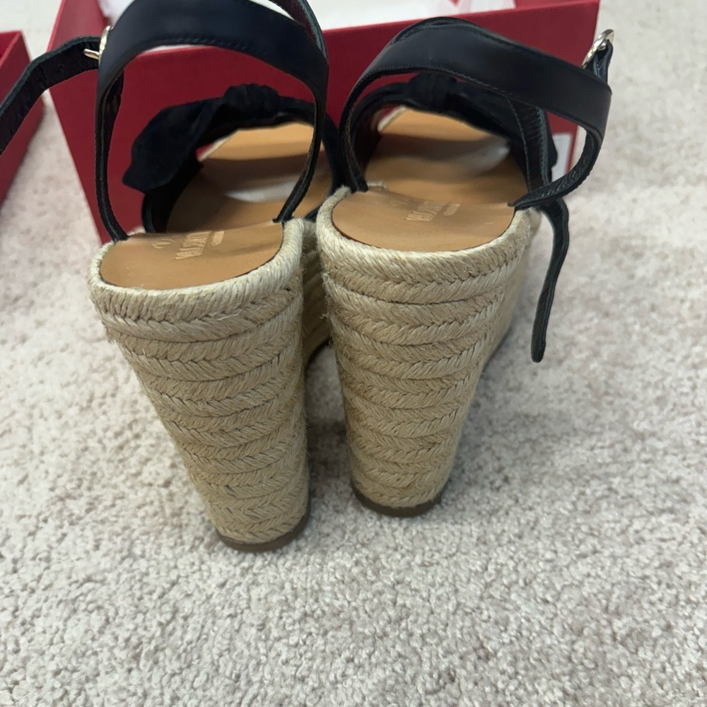 Valentino black suede wedges size 37. EUC worn twice. - Picture 5 of 6